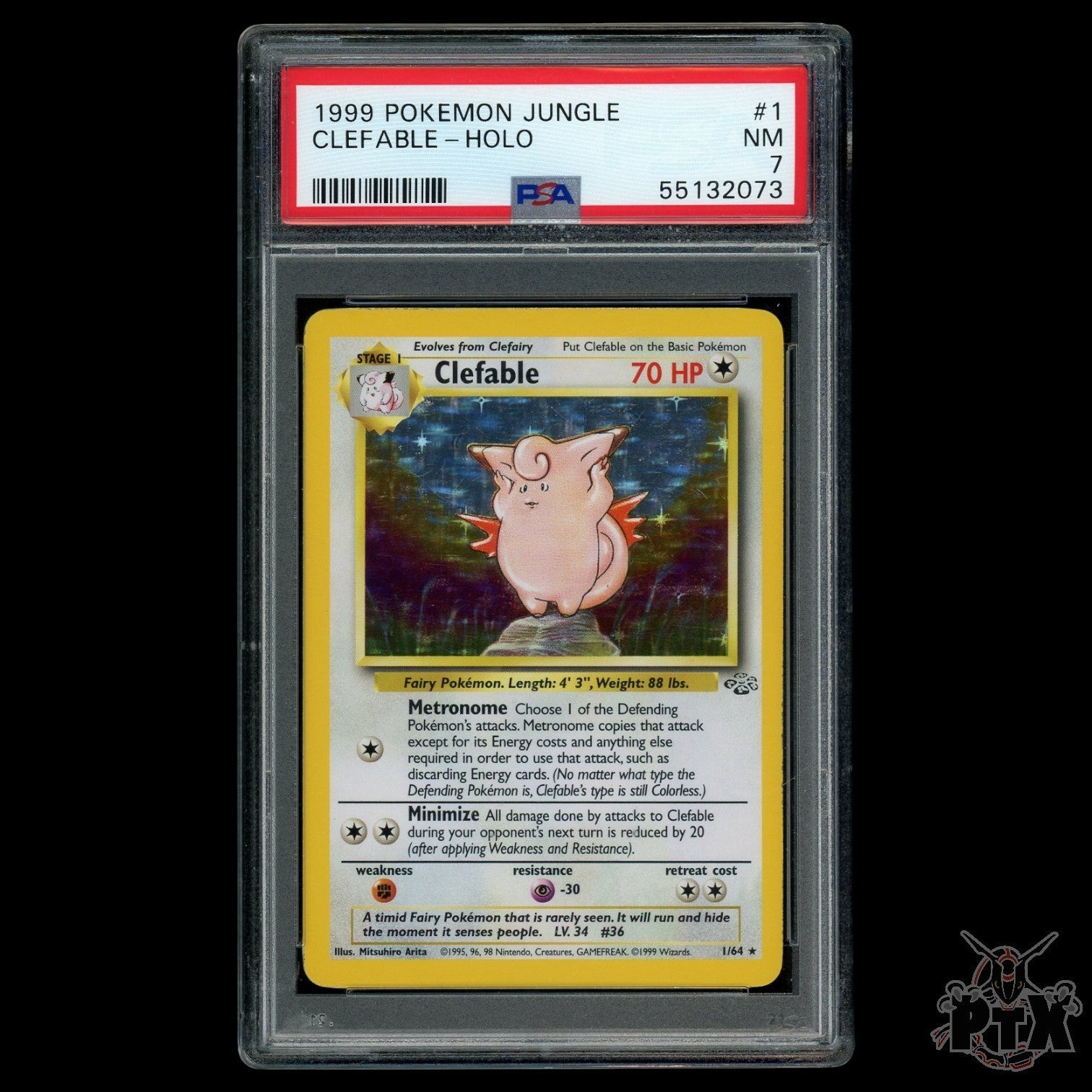Clefable Holo #1/64 PSA 7 Jungle Pokemon 1999