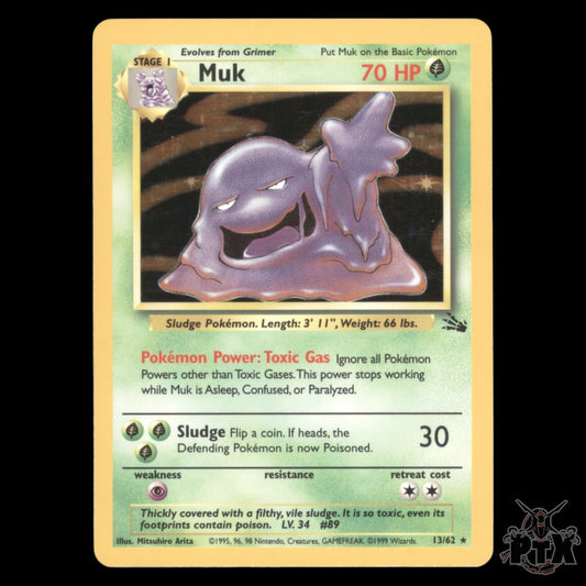 Muk holo #13/62 Fossil NM/LP Pokemon 1999