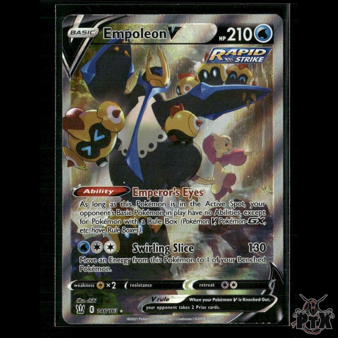 Empoleon V (Alternate Full Art) 146/163 SWSH05: Battle Styles NM Pokemon