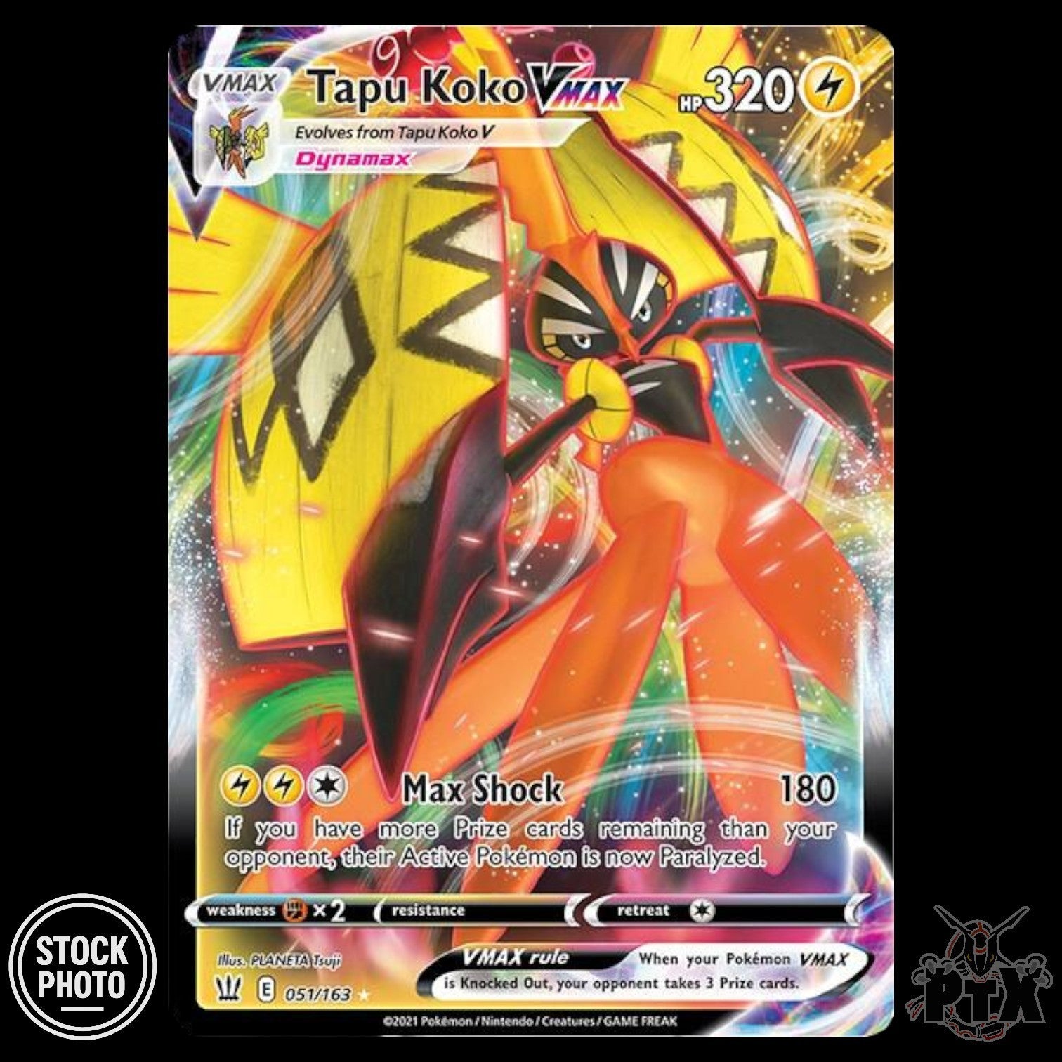 Tapu Koko VMAX #051/163 Battle Styles NM/Near Mint Pokemon 2021