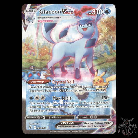 Glaceon VMAX #209/203 Evolving Skies NM/Near Mint Pokemon 2021