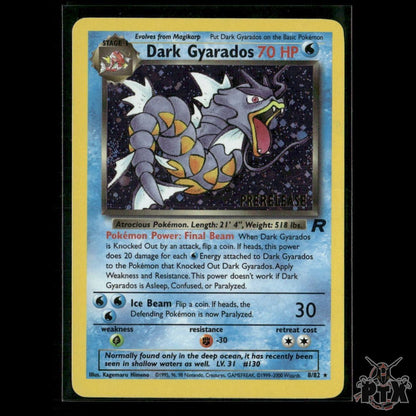 Dark Gyarados (Prerelease) 08/82 WoTC Promo LP Pokemon