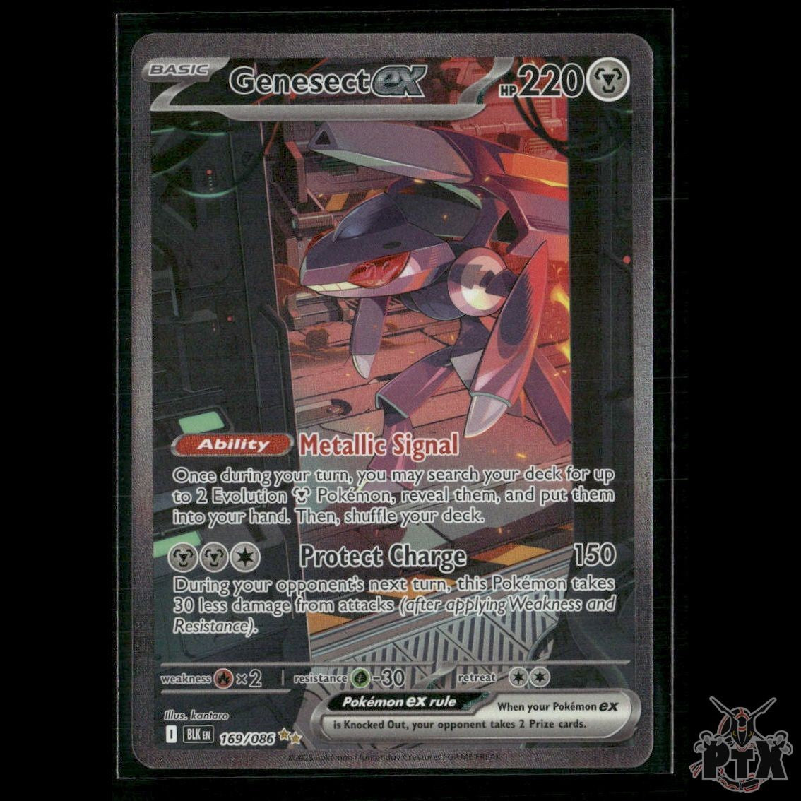 Genesect ex 169/086 SV: Black Bolt NM Pokemon