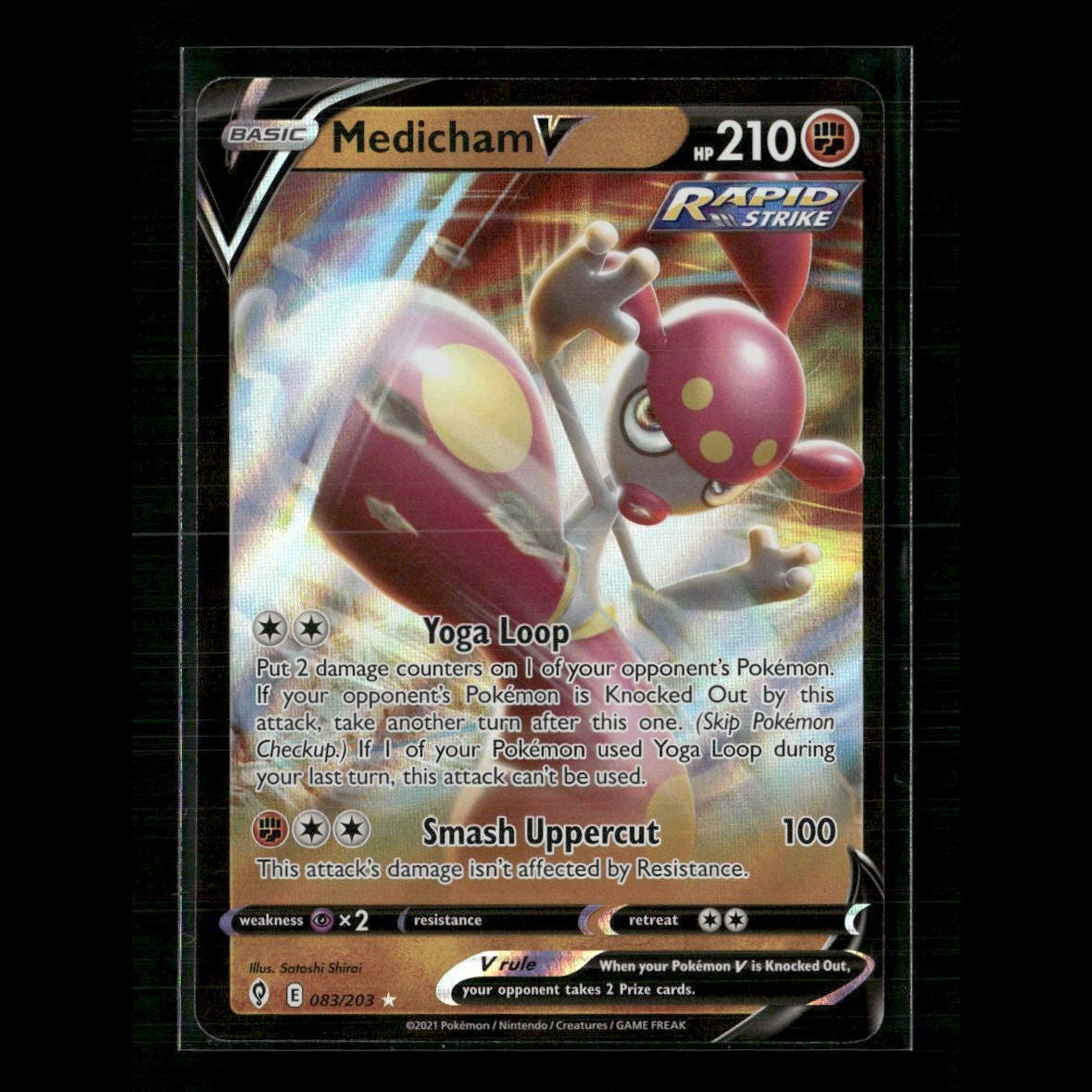 Medicham V 083/203 SWSH07: Evolving Skies NM Pokemon