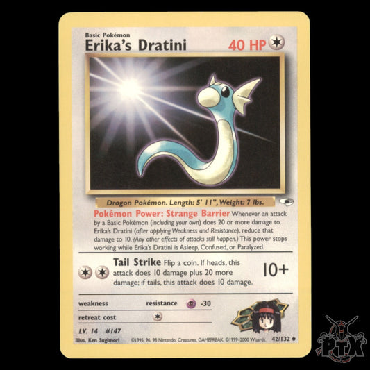 Erika's Dratini #42/132 Gym Heroes NM/Near Mint Pokemon 2000
