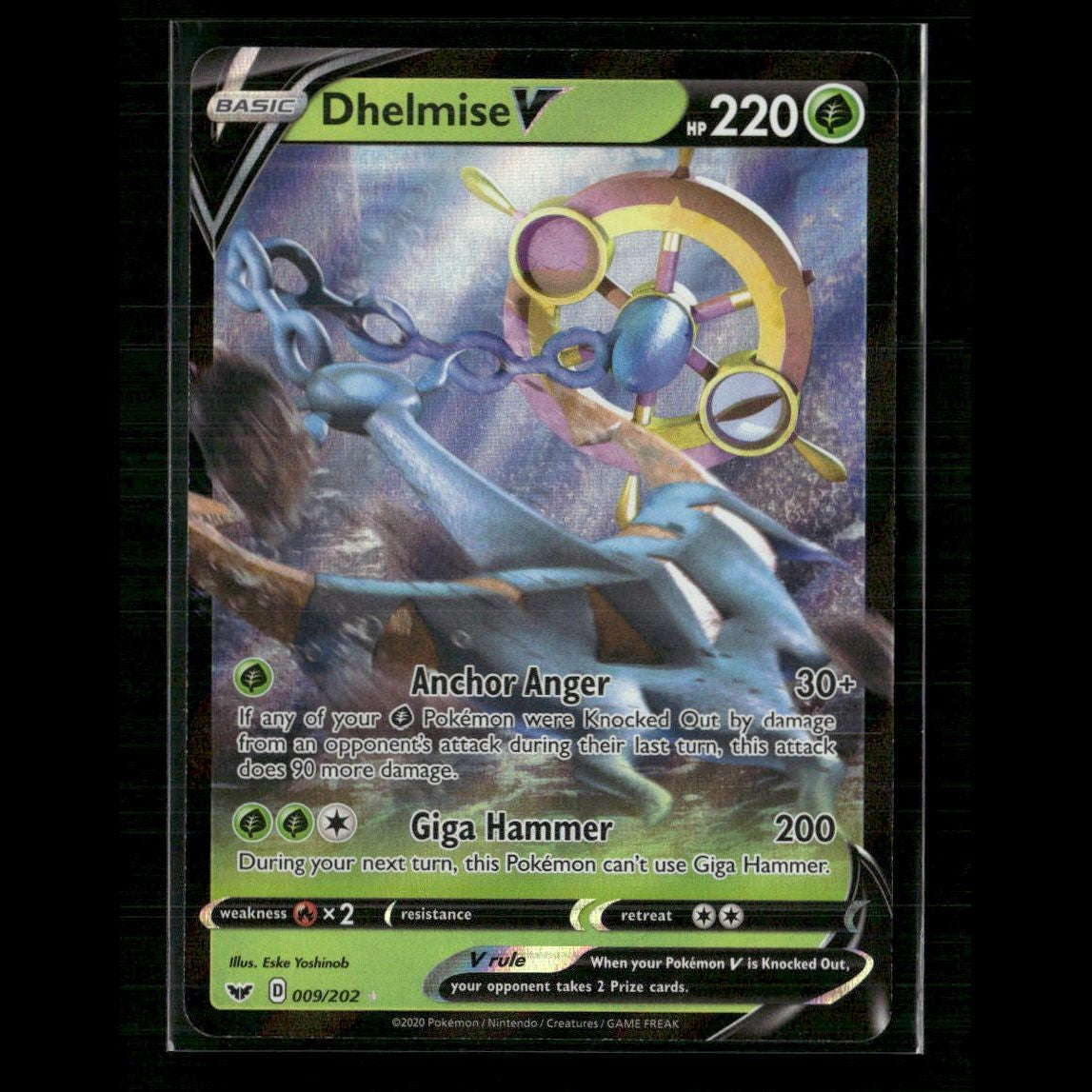 Dhelmise V 009/202 SWSH01: Sword & Shield Base Set NM Pokemon
