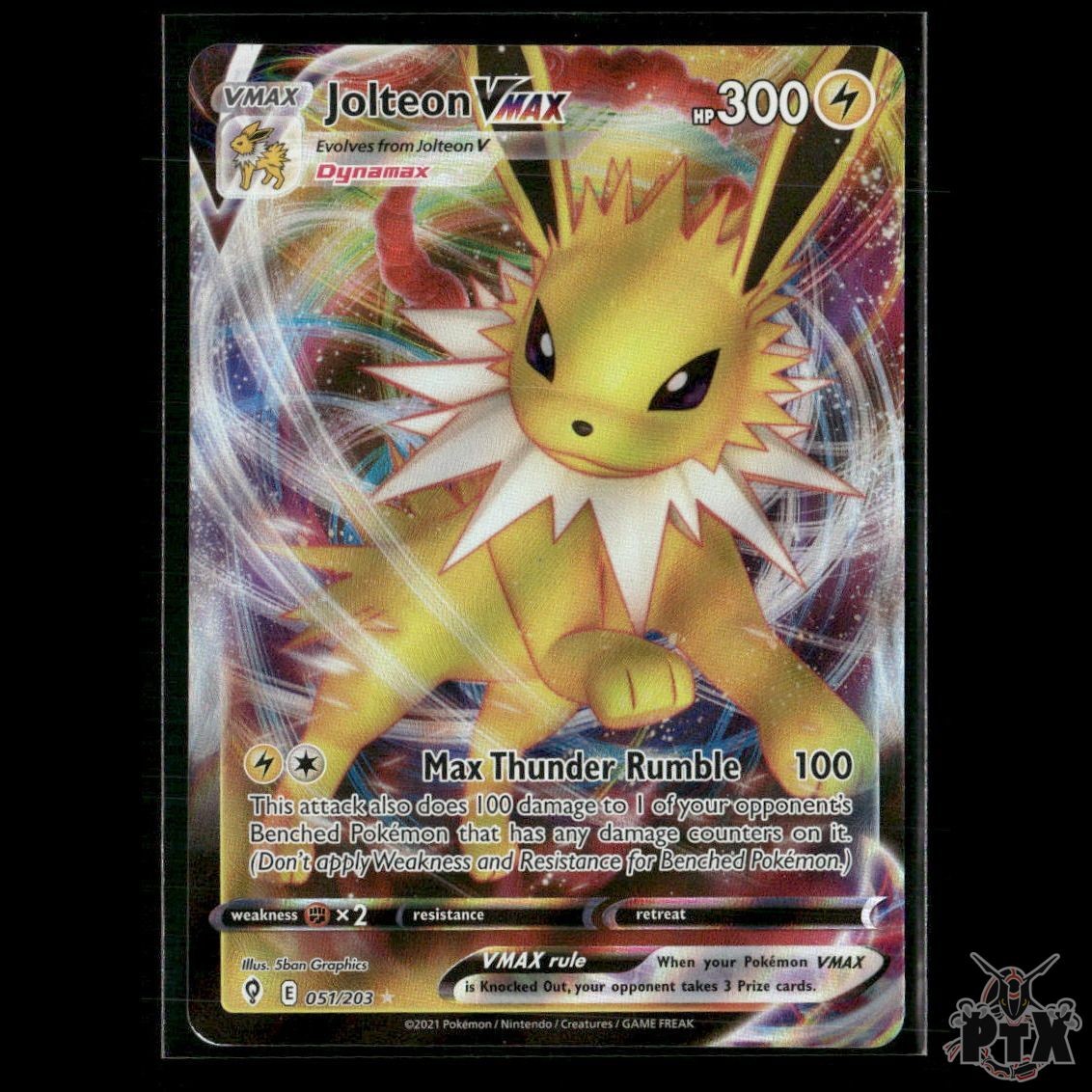 Jolteon VMAX 051/203 SWSH07: Evolving Skies NM Pokemon