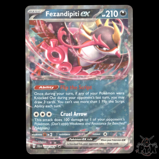 Fezandipiti ex #038/064 Shrouded Fable NM/Near Mint Pokemon 2024