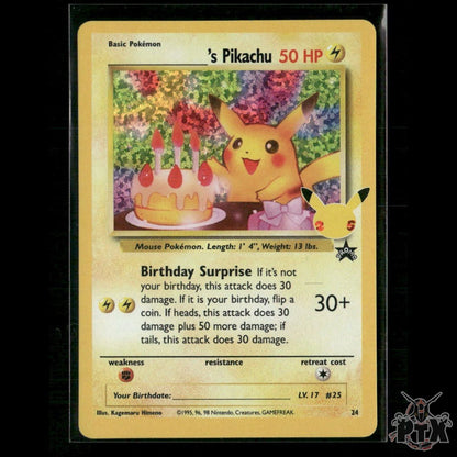Birthday's Pikachu 24/53 Celebrations: Classic Collection NM Pokemon