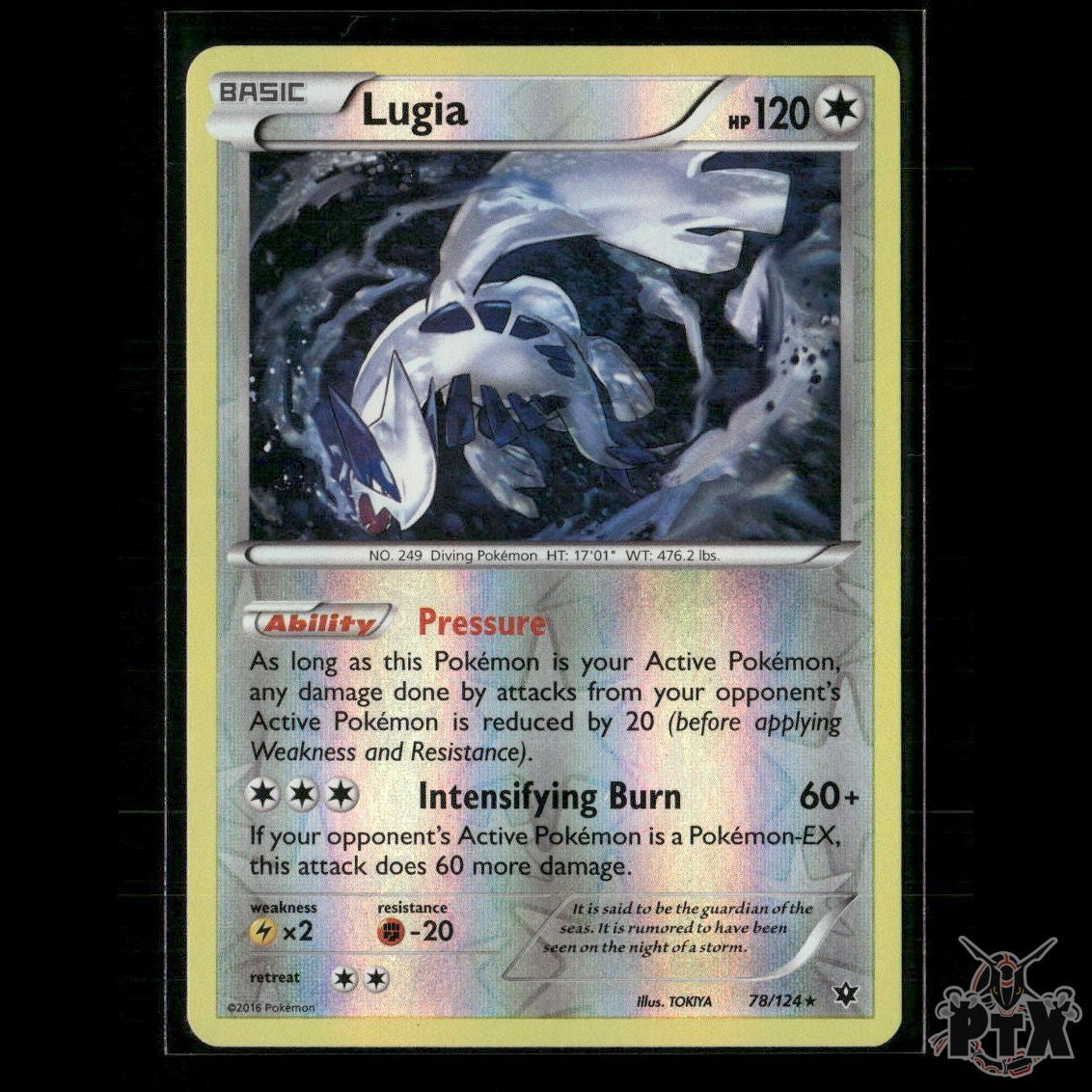 Lugia Reverse Holo 78/124 XY - Fates Collide MP Pokemon