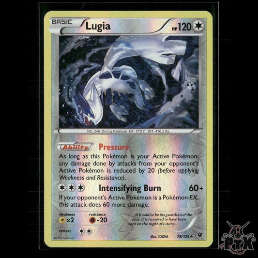Lugia Reverse Holo 78/124 XY - Fates Collide MP Pokemon