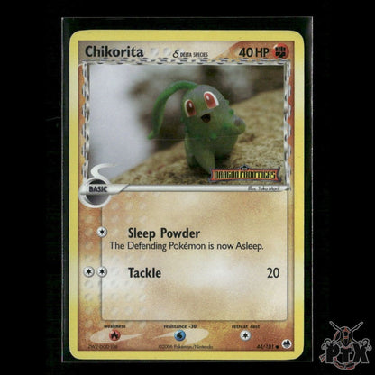 Chikorita Reverse Holo 44/101 EX Dragon Frontiers HP Pokemon