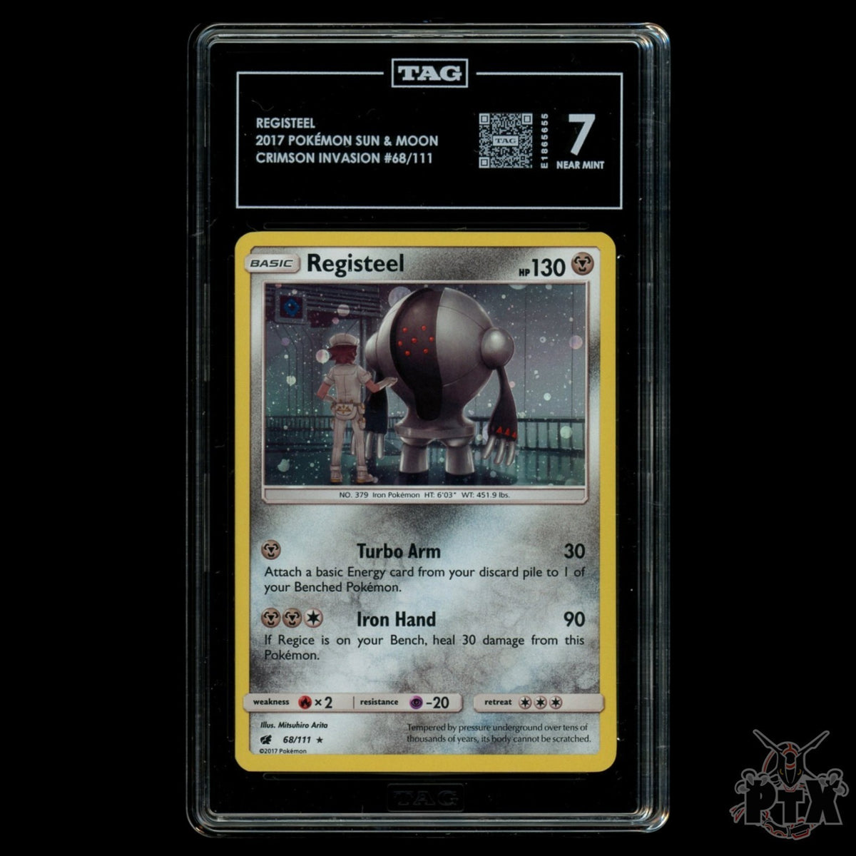 Registeel Holo 68/111 TAG 7 Crimson Invasion Pokemon 2017