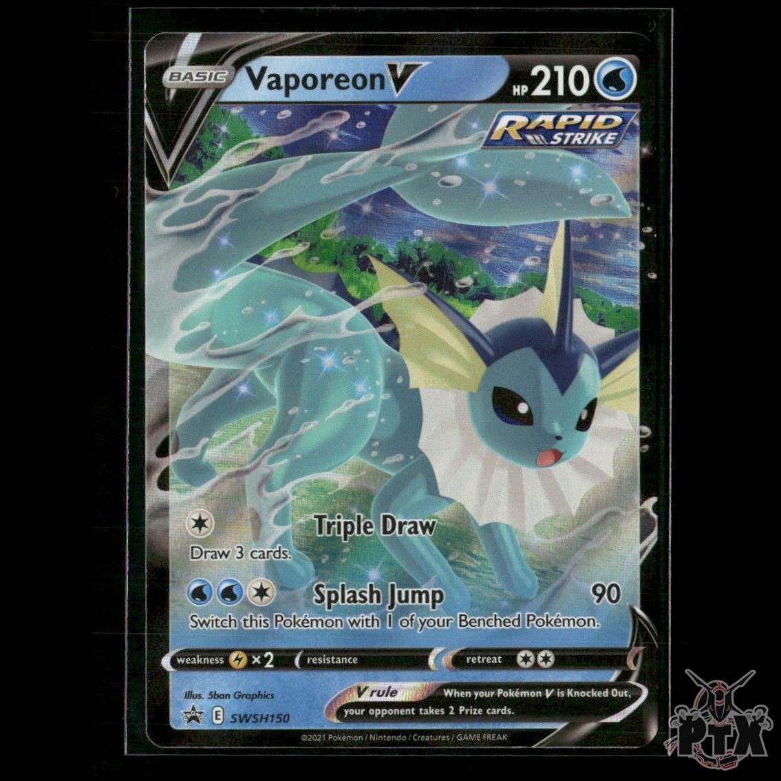 Vaporeon V SWSH150 SWSH: Sword & Shield Promo Cards NM Pokemon
