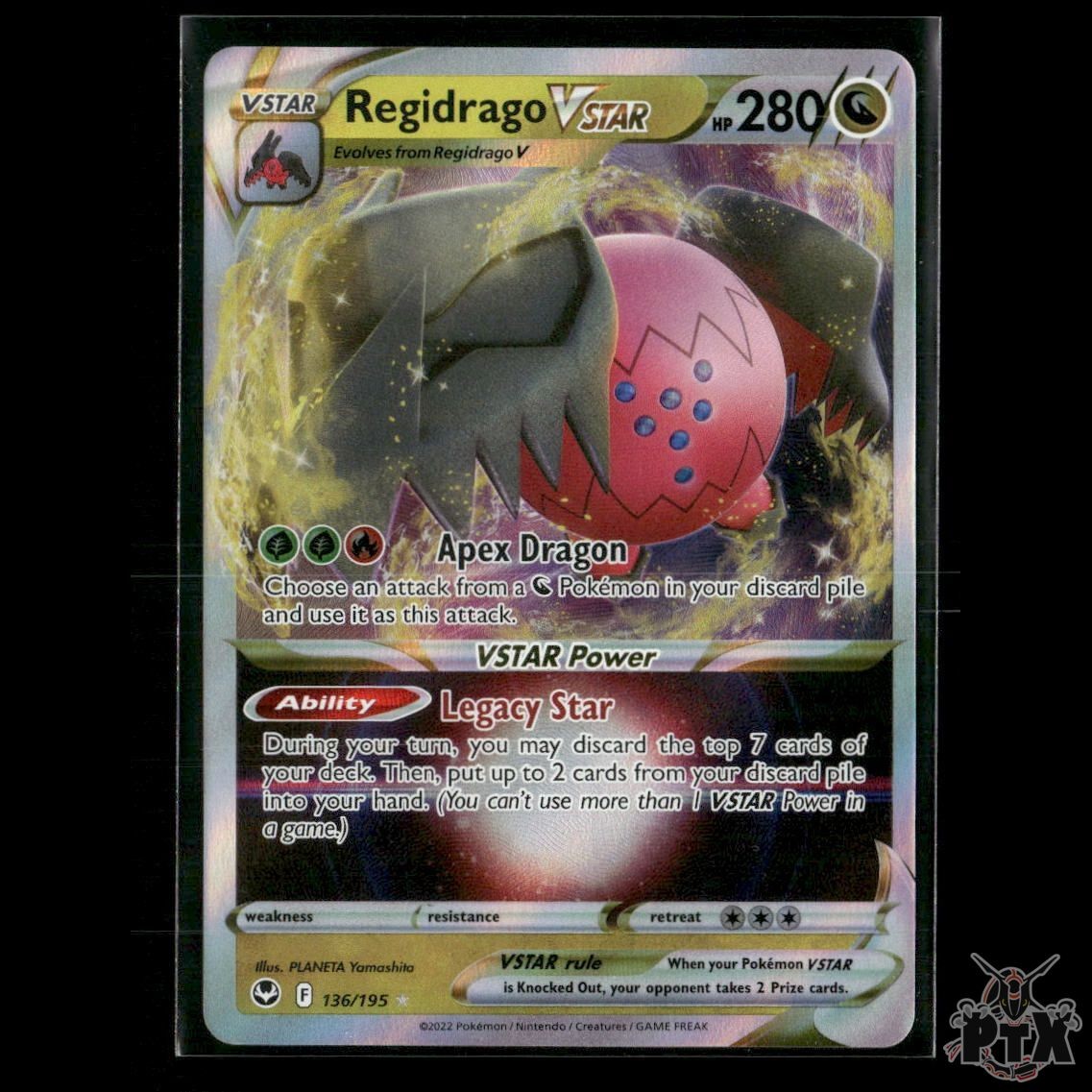 Regidrago VSTAR 136/195 SWSH12: Silver Tempest NM Pokemon