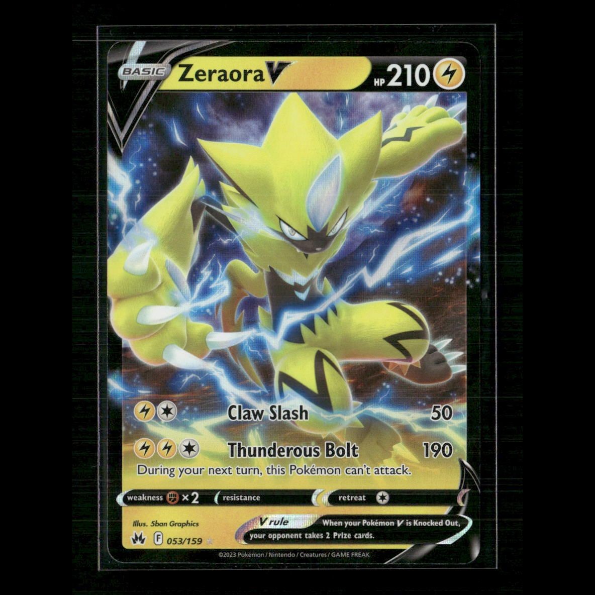 Zeraora V 053/159 SWSH: Crown Zenith NM Pokemon