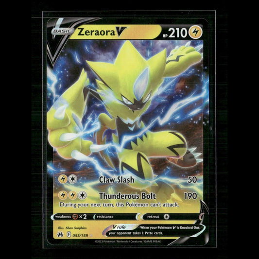 Zeraora V 053/159 SWSH: Crown Zenith NM Pokemon