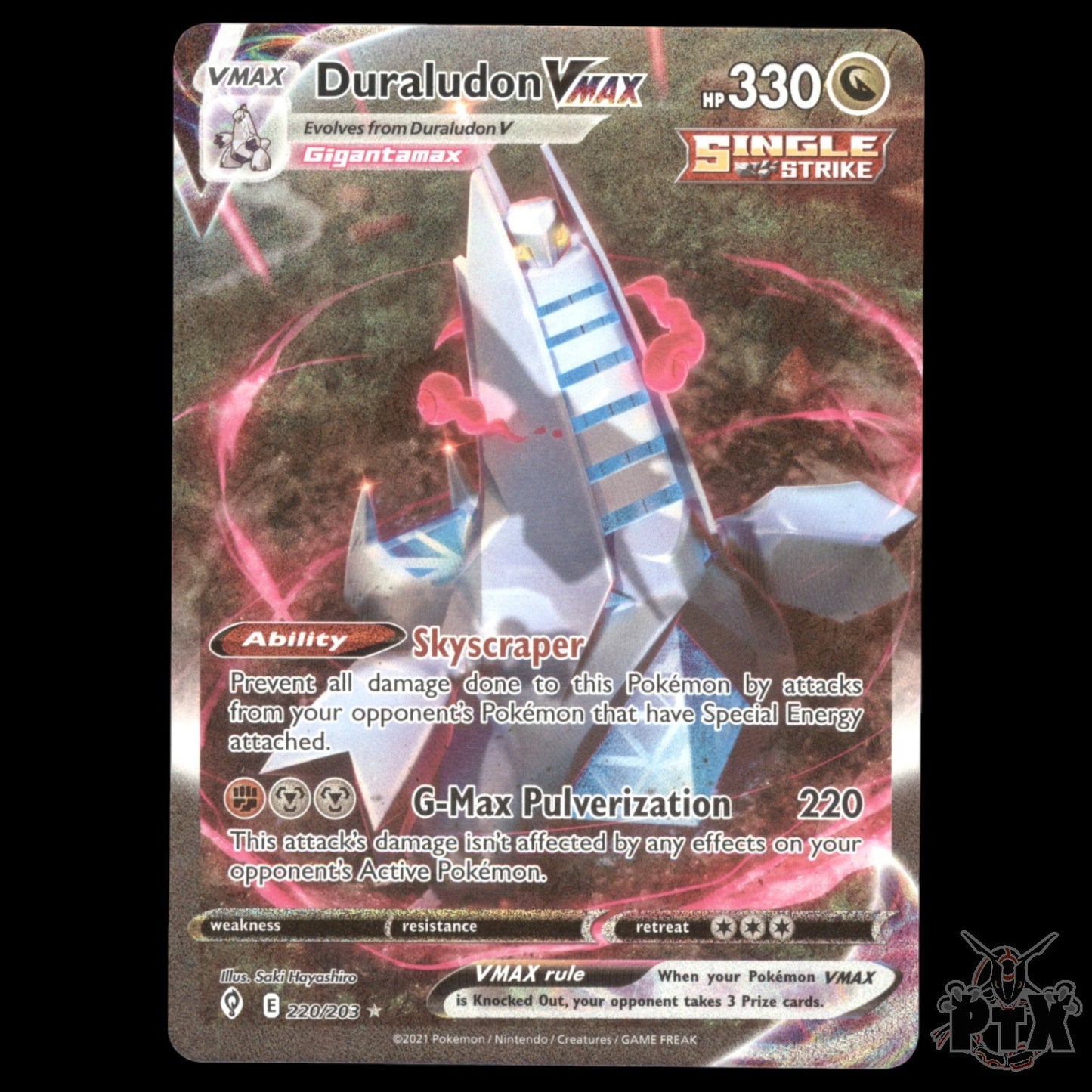 Duraludon VMAX #220/203 Evolving Skies NM/Near Mint Pokemon 2021
