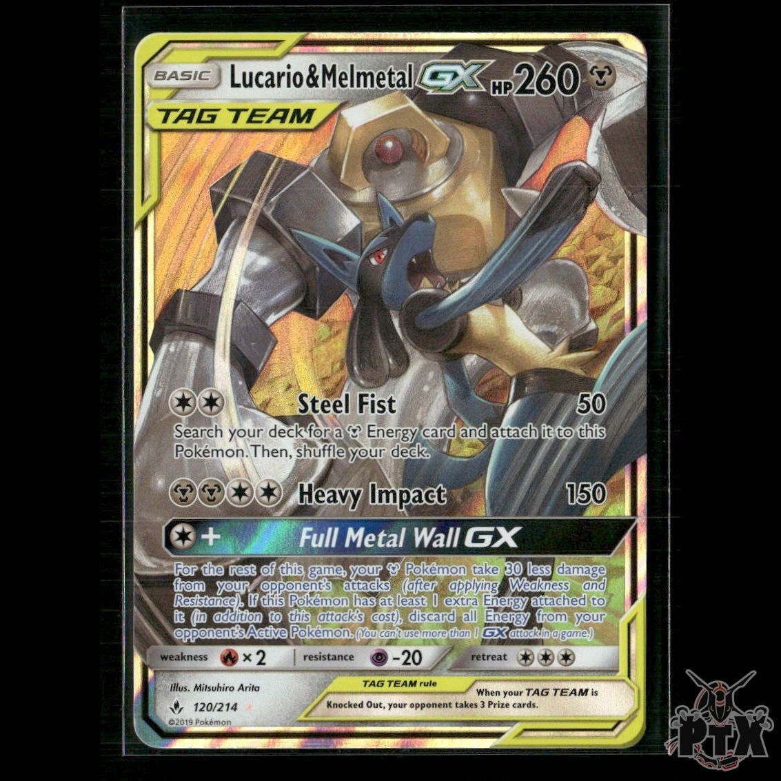 Lucario & Melmetal GX 120/214 SM - Unbroken Bonds NM Pokemon