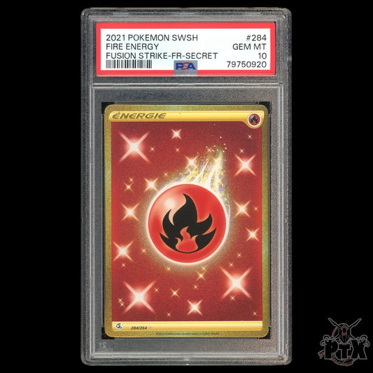 Fire Energy #284/264 PSA 10 Fusion Strike Pokemon 2021