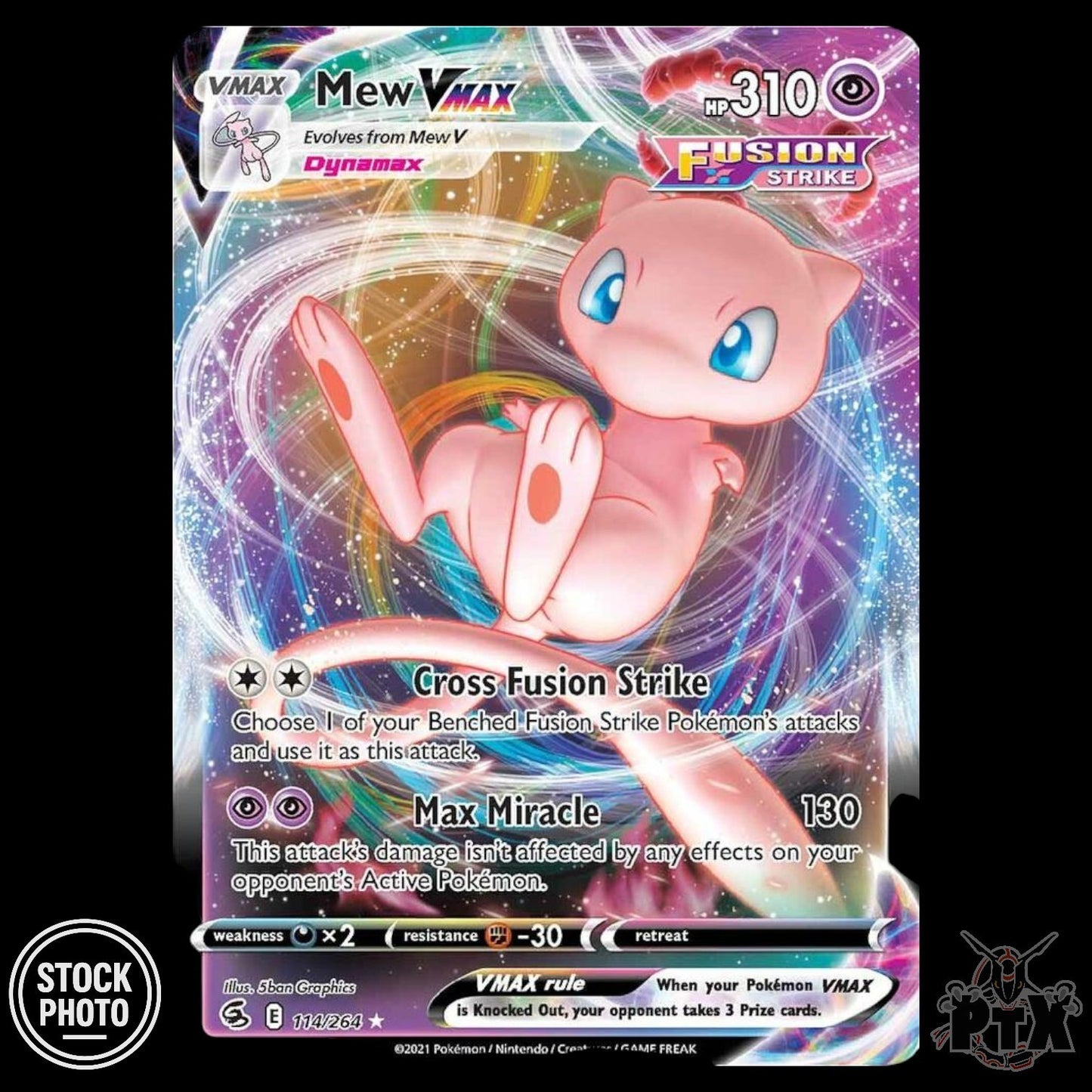 Mew VMAX #114/264 Fusion Strike NM/Near Mint Pokemon 2021