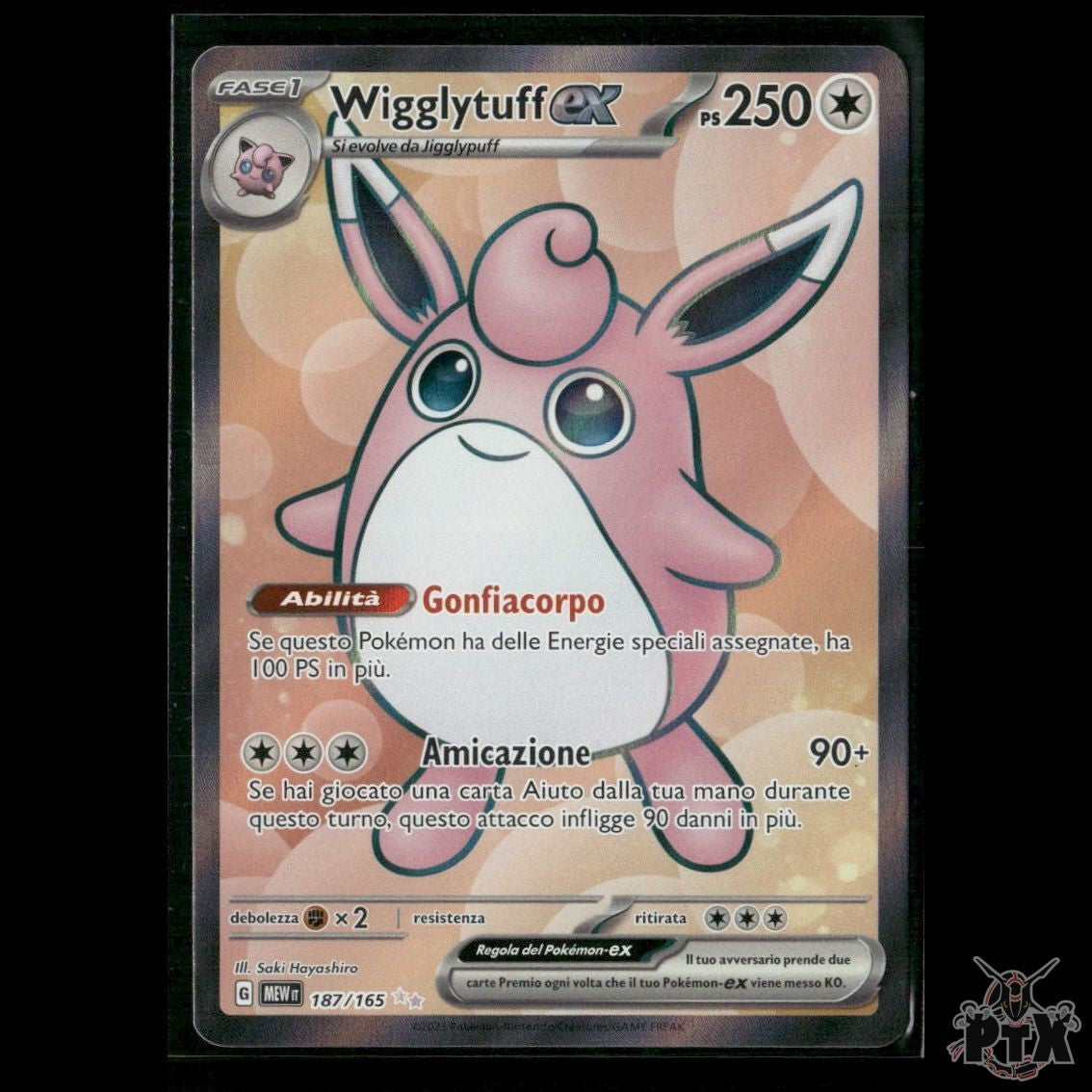 Wigglytuff ex 187/165 SV: Scarlet & Violet 151 NM Pokemon