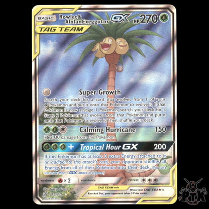 Rowlet & Alolan Exeggutor GX 215/236 SM - Unified Minds NM