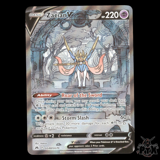 Zacian V #GG48/GG70 Crown Zenith NM/Near Mint Pokemon 2023