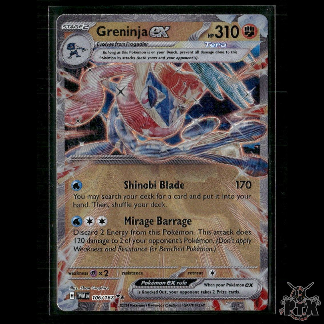 Greninja ex (Metal Card) 106/167 Gamestop Promo NM Pokemon