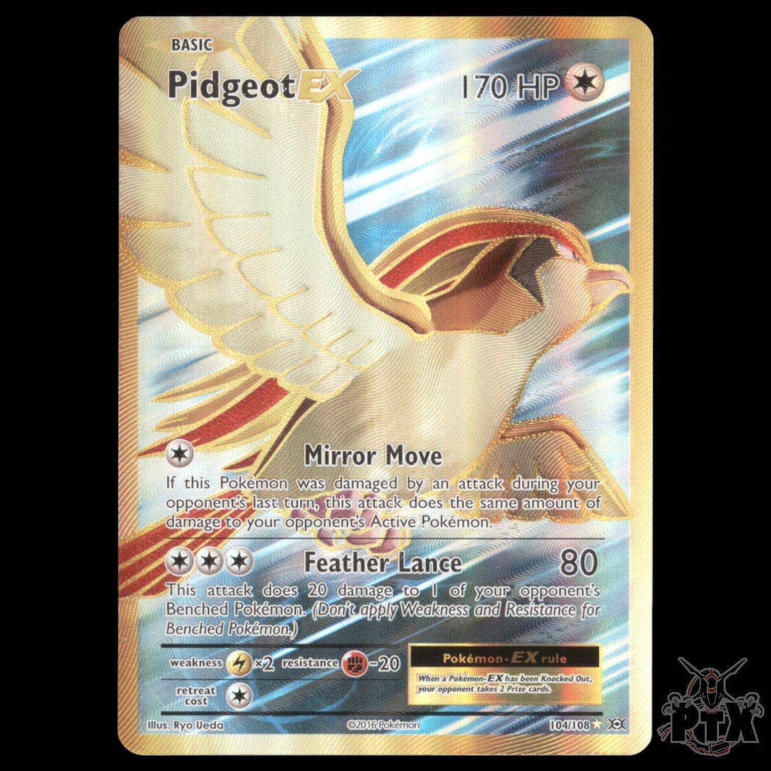 Pidgeot EX #104/108 Evolutions NM/Near Mint Pokemon 2016