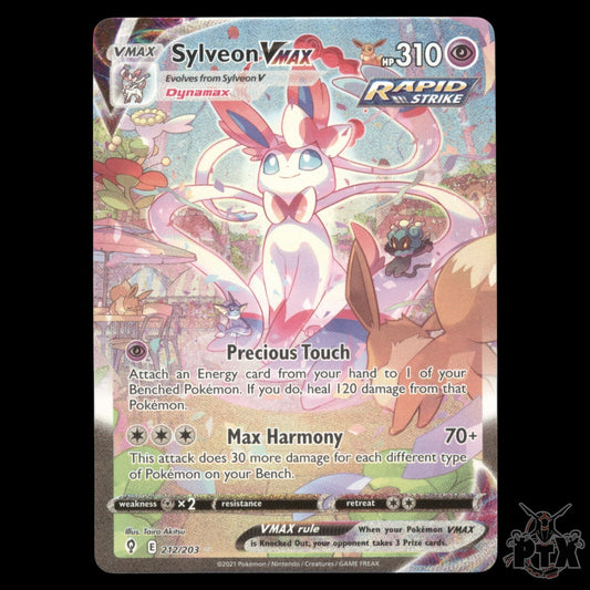 Sylveon VMAX #212/203 Evolvieng Skies SWSH NM/Near Mint Pokemon 2021