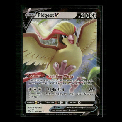 Pidgeot V 137/196 SWSH11: Lost Origin NM Pokemon