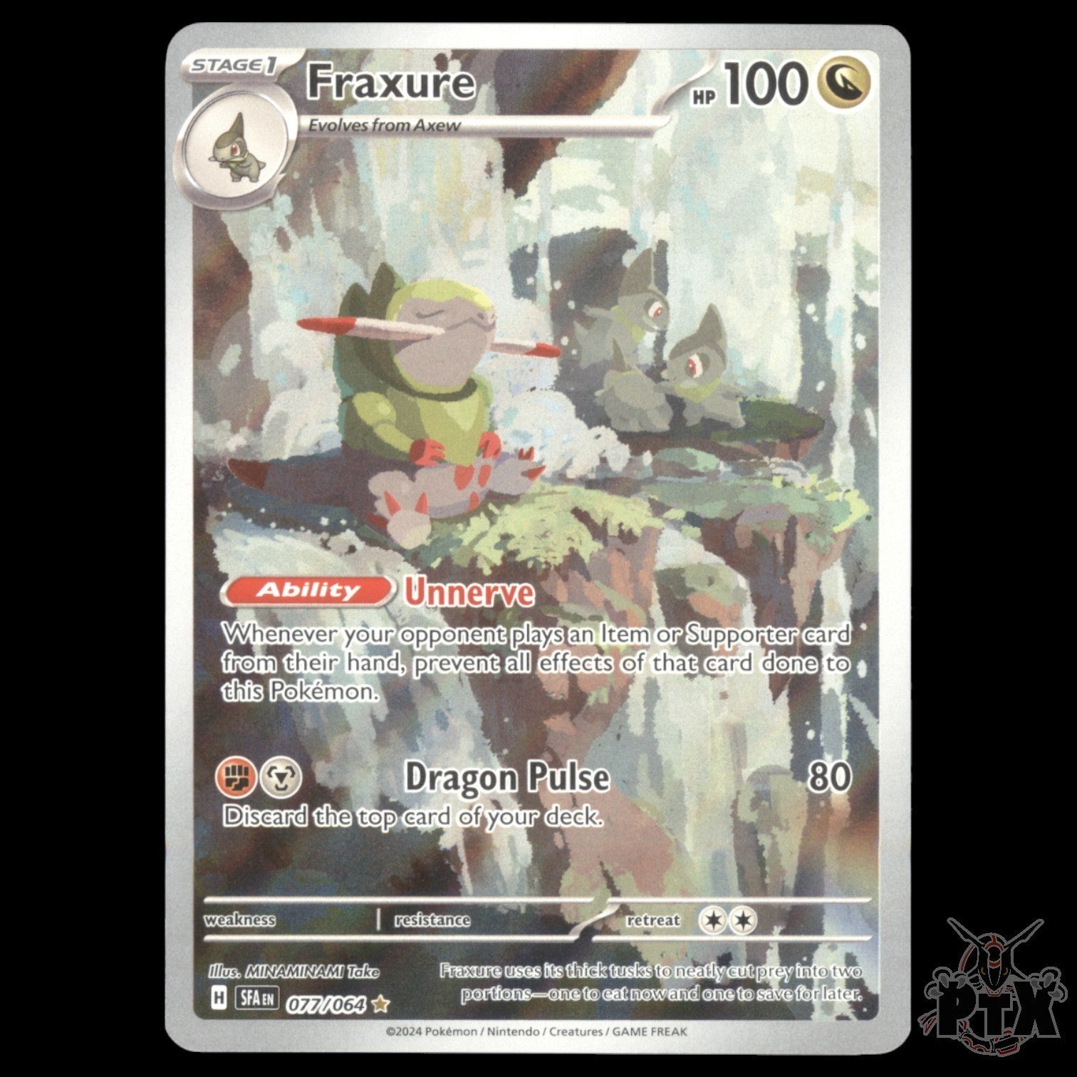 Fraxure #077/064 Shrouded Fable NM/Near Mint Pokemon 2024