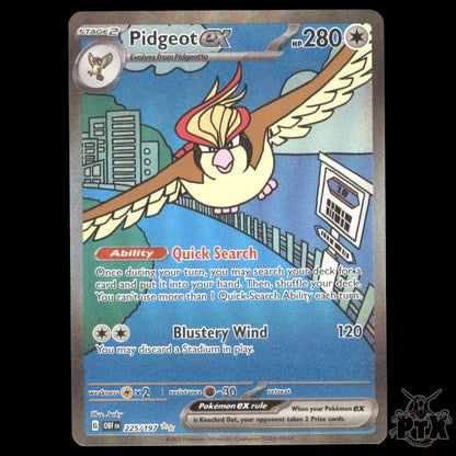 Pidgeot ex #225/197 Obsidian Flames NM/Near Mint Pokemon 2023