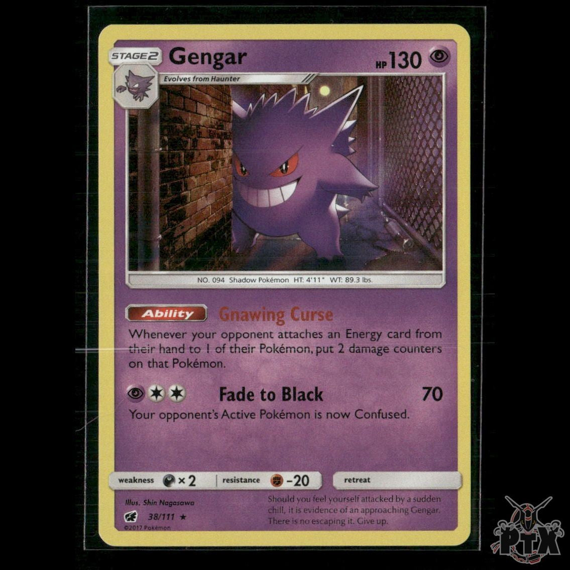Gengar 38/111 SM - Crimson Invasion LP Pokemon