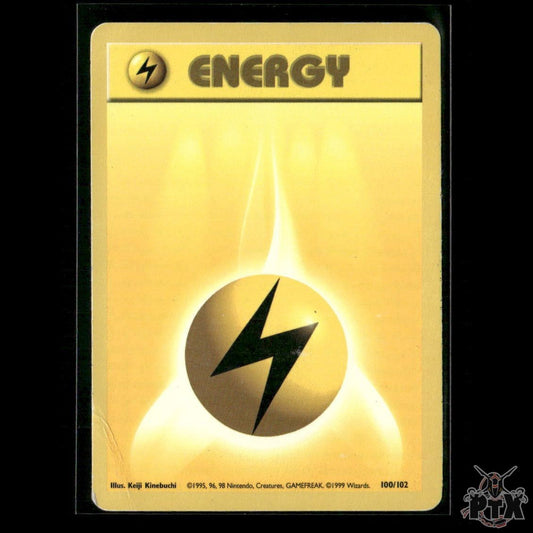 Lightning Energy 100/102 Base Set HP Pokemon