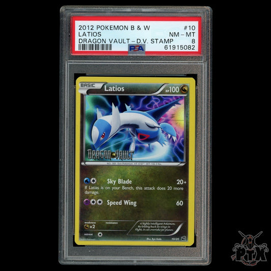 Latios Holo Stamped #10/20 PSA 8 Dragon Vault Pokemon 2012