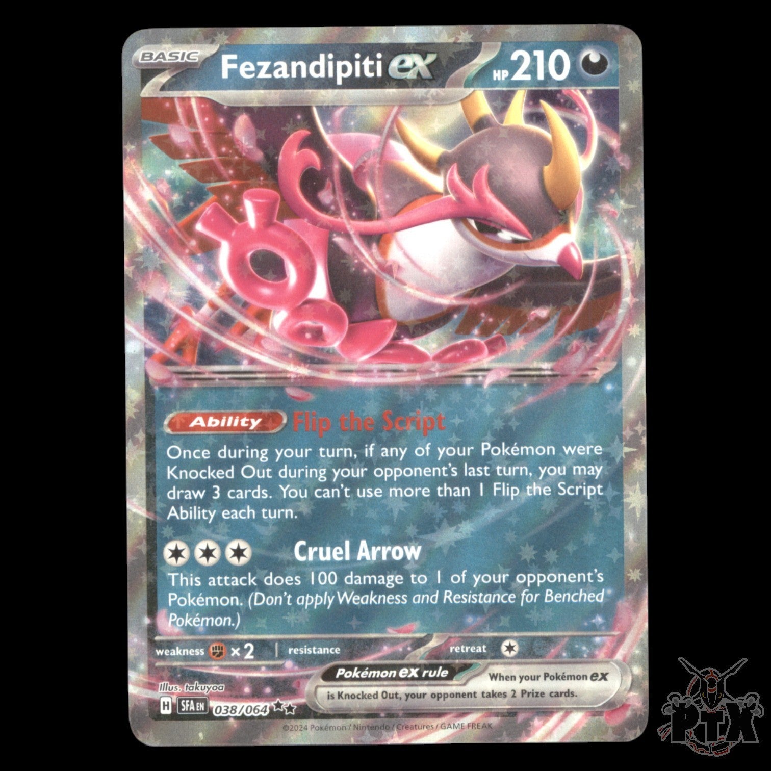 Fezandipiti ex #038/064 Shrouded Fable NM/Near Mint Pokemon 2024