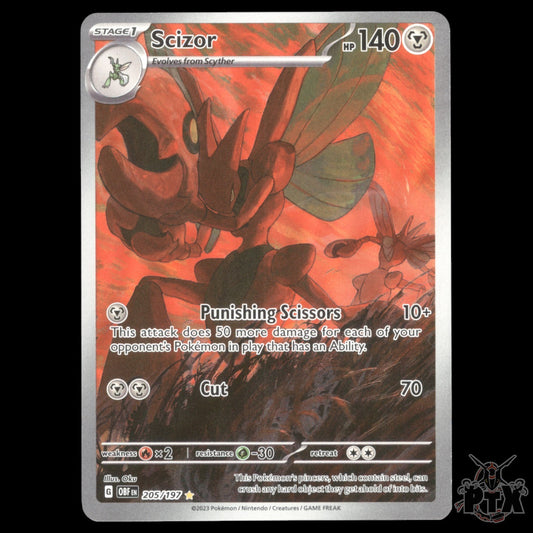 Scizor #205/197 Obsidian Flames NM/Near Mint Pokemon 2023