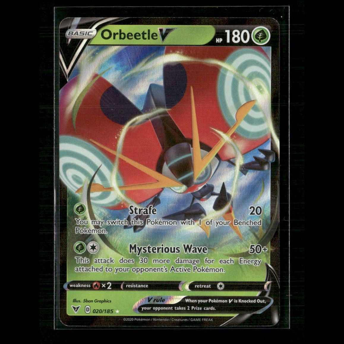 Orbeetle V 020/185 SWSH04: Vivid Voltage NM Pokemon