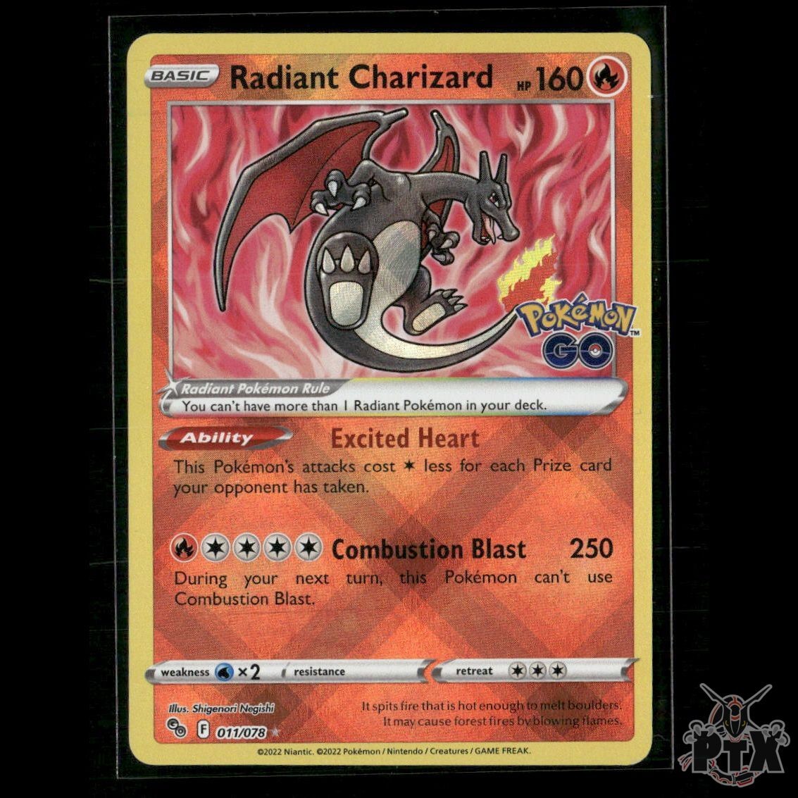 Radiant Charizard 011/078 Pokemon GO NM Pokemon