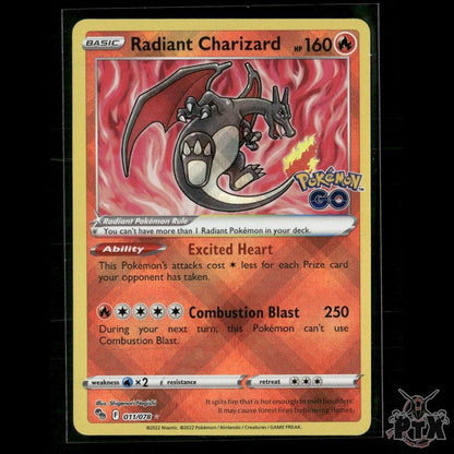 Radiant Charizard 011/078 Pokemon GO NM Pokemon