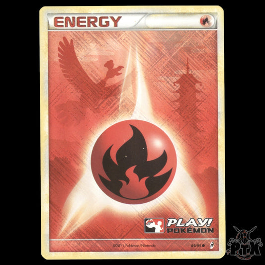 Fire Energy PLAY! Holo #89/95 Call of Legends Promo NM/LP Pokemon 2011