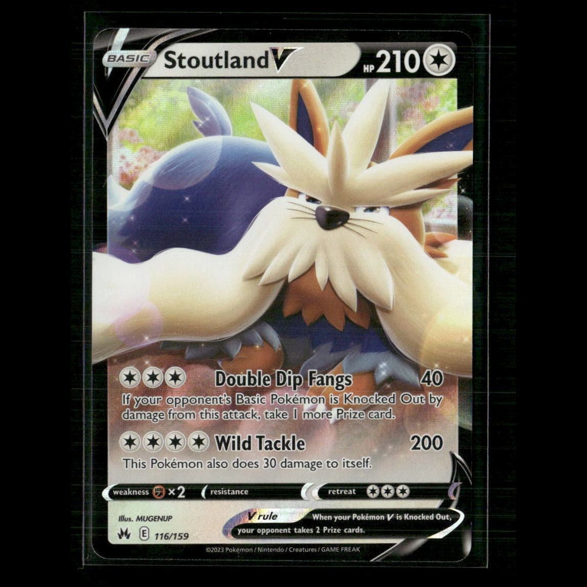 Stoutland V 116/159 SWSH: Crown Zenith NM Pokemon