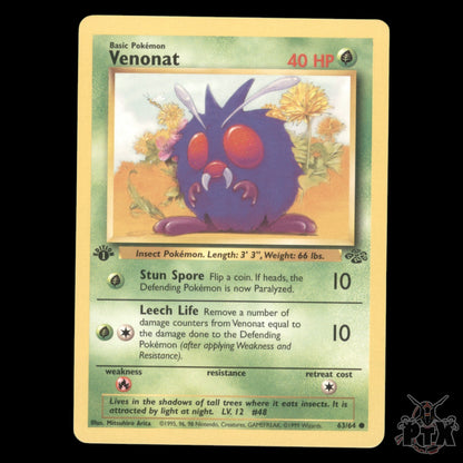 Venonat #63/64 1st Edition Jungle NM/Near Mint Pokemon 1999