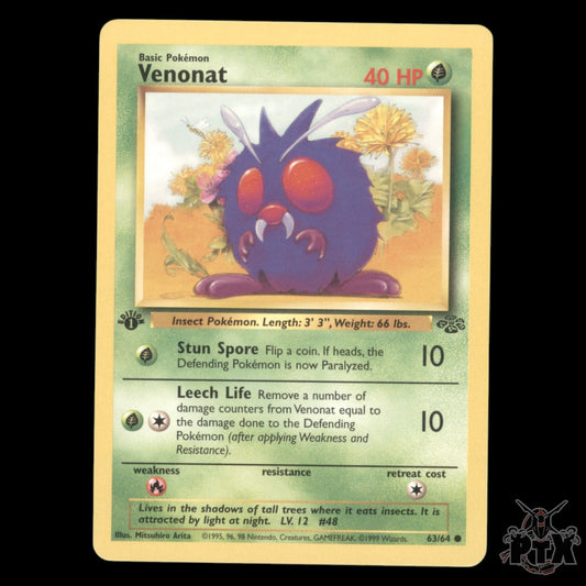 Venonat #63/64 1st Edition Jungle NM/Near Mint Pokemon 1999