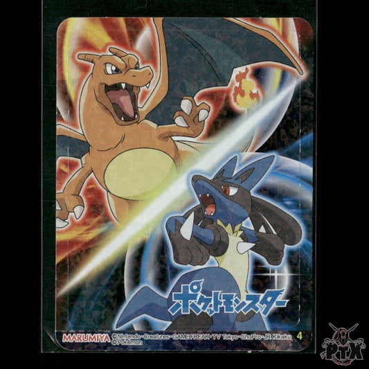 Charizard & Lucario Pokemon Sticker Marumiya Holo Japanese