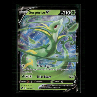 Serperior V 007/195 SWSH12: Silver Tempest NM Pokemon