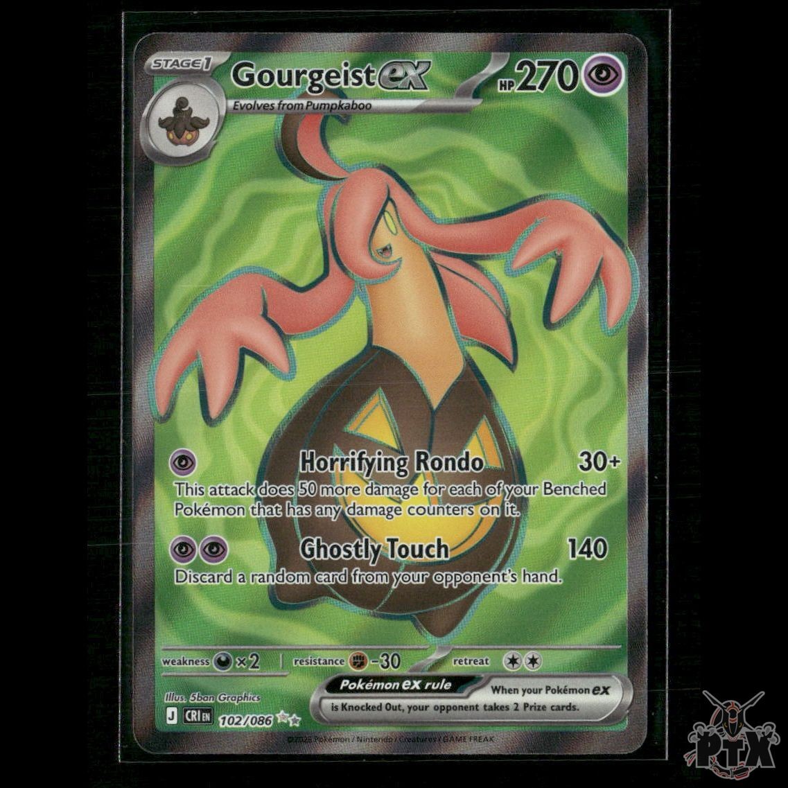 Gourgeist ex 102/086 ME04: Chaos Rising NM Pokemon