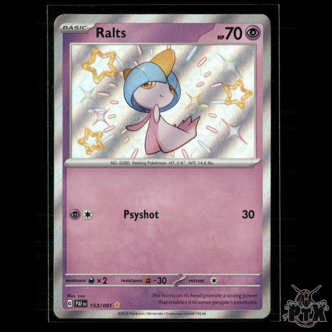 Ralts 153/091 SV: Paldean Fates NM Pokemon